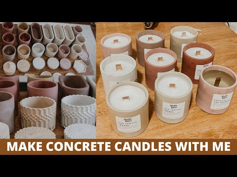 CONCRETE JAR AND SOY WAX CANDLE MAKING VLOG | SHEILA LLIBRE