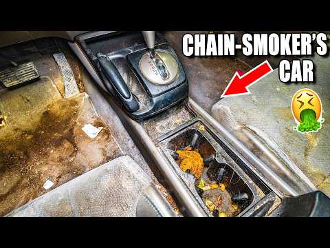 Cleaning an "UNCLEANABLE" Chain Smoker's Trade-in Rejected by the Dealership!
