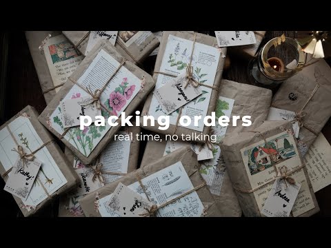 a slow process, pack orders with me - one hour asmr, no mid-roll ads