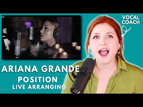 Vocal coach reacts to ARIANA GRANDE I Studio arranging "Positions"