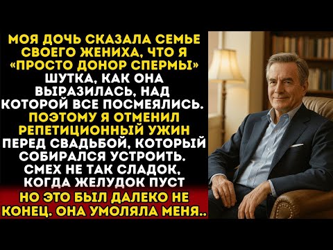 Моя дочь сказала своим будущим родственникам, что я просто «донор спермы». Все смеялись надо мной