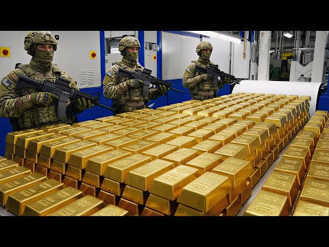 Inside the 24K Gold Factory | How Gold Mining Ore Is Refined Into Pure Gold Bars (Full Process)