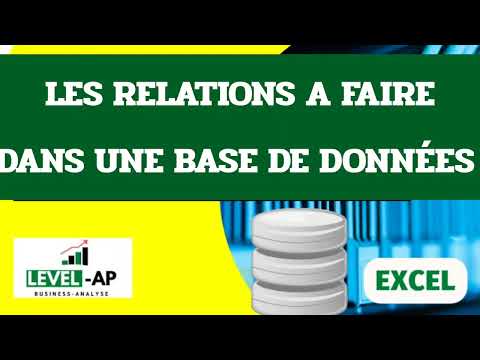 BASE DE DONNÉE EXCEL: comment faire des relations entre les tables