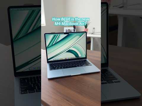 How BLUE is the new M4 MacBook Air? #macbookair #macbookairm4