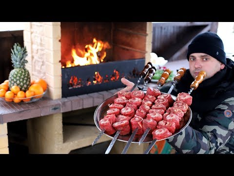 МЯСО В МЯСЕ НА УГЛЯХ. НОВОГОДНИЙ ШАШЛЫК