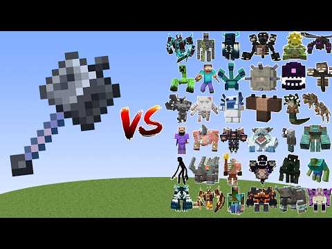 MACE VS All Minecraft Bosses, Herobrine, Warden, Wither Storm...