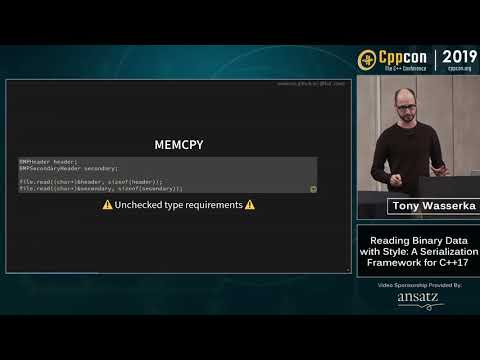 Reading Binary Data with Style: A Serialization Framework for C++17 - Tony Wasserka - CppCon 2019