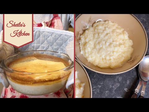 Traditional English rice pudding