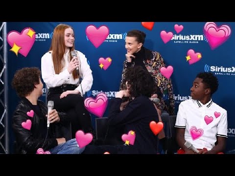 the cast of stranger things loving sadie sink for 7 minutes straight