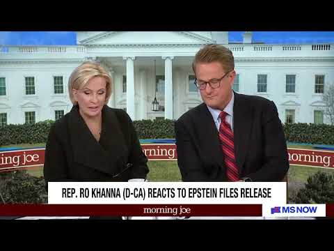 Ro Khanna on MS NOW's Morning Joe with Joe Scarborough & Mika Brzezinski discussing Epstein & Trump