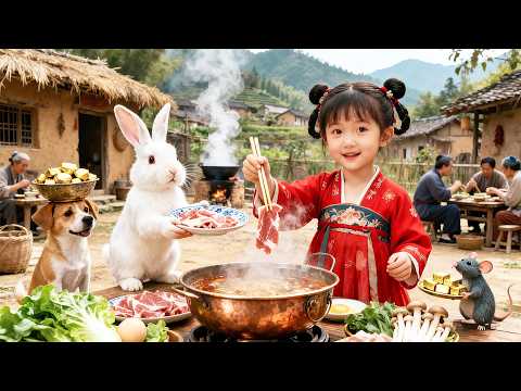 Famine-abandoned cute kid awakens beast language—feeds family meat every meal!🥩🍗🍖