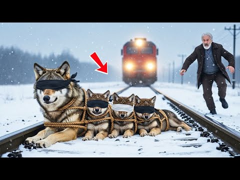 Волчица и её дети были обречены на гибель, но чудо пришло вовремя
