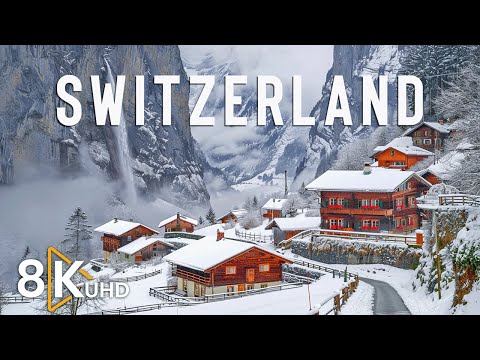 Switzerland 8K | Breathtaking Snowy Alps, Fairytale Villages & Stunning Winter Landscapes