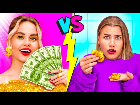 Reiche Schönheit Gegen Armen Nerd