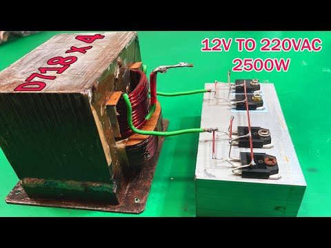 Inverter 12v to 220 2500w, D718 x 4, Creative prodigy #161