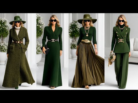 Elegant CHANEL Winter 2026 Olive Green Best Combinations| Beautiful Timeless Classic & Luxury Style