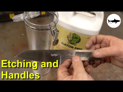Triple-T #177 - Adding a maker's mark, acid etch and handle to a knife