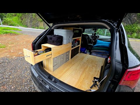 DIY SUV Camper Conversion | Mini Camping Car with Full Setup for Travel & Sleep