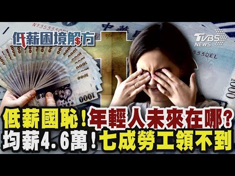 低薪國恥！年輕人未來在哪？ 殘酷數據真相！「均薪4.6萬」七成勞工領不到【#低薪困境解方】#完整版｜TVBS新聞 #低薪#年輕人#勞工