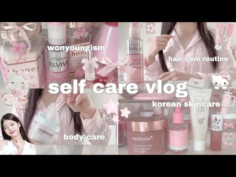 self care vlog 🎀🫧korean skincare, wonyoungism, hair care & body care routine🌸🧴