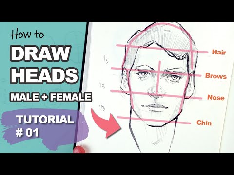 THIS REALLY WORKS! Drawing Heads with the Loomis Method (Tutorial #1)
