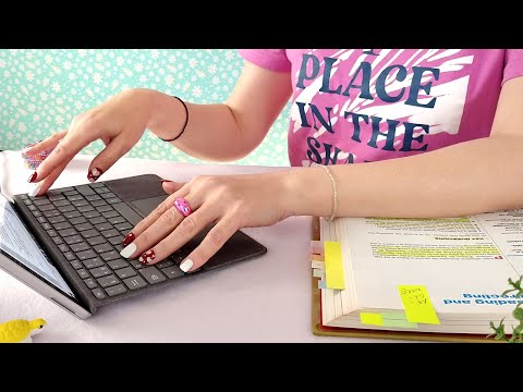 ASMR Typing & Paperwork (100 min) • Study, Page Turning •  No Talking