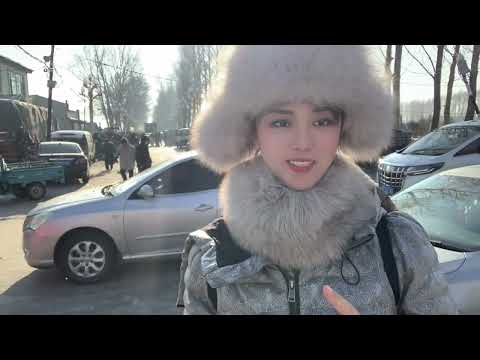 东北农村大集各种山珍野货玲琅满目，现杀牛肉35一斤，野生鱼10元