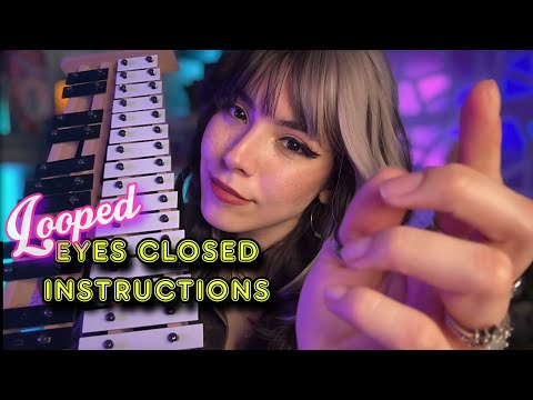ASMR Eyes Closed Instructions to Fall Asleep To (LOOPED) 🩵✨