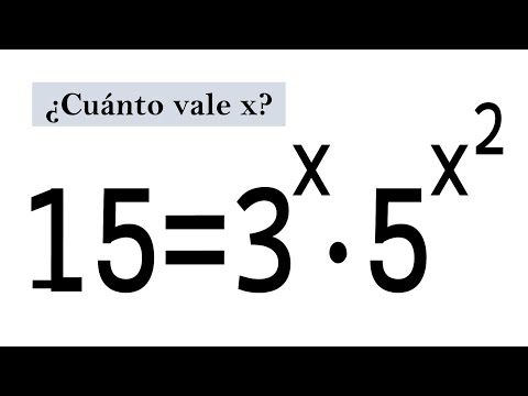 RESOLUCIÓN DE LA ECUACIÓN EXPONENCIAL DADA. Álgebra Básica