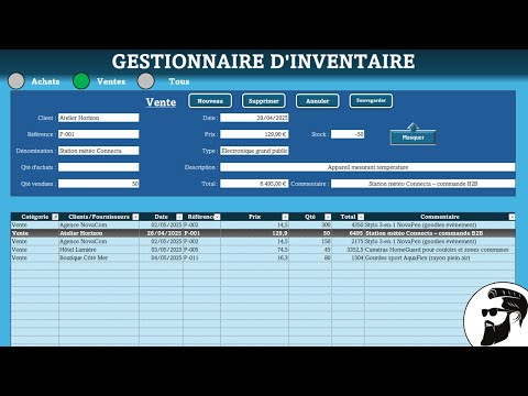 CREER UN GESTIONNAIRE D'INVENTAIRE | EXCEL