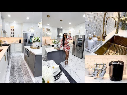EPIC KITCHEN MAKEOVER FROM START TO FINISH : STYLE & DECORATE MY NEW KITCHEN WITH ME | OMABELLETV