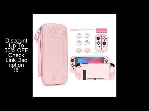 Switch Pink Carrying Case For NS Switch Portable Travel Handbag Game Accessories with Cover, Screeen
