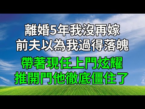 離婚5年我沒再嫁，前夫以為我過得落魄，帶著現任上門炫耀，推開門他徹底僵住了！#生活經驗 #人生感悟 #故事分享 #為人處世 #正能量