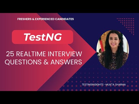 25 TestNG REALTIME Interview Questions & Answers |TestNG| Test framework|#testng #AutomationTesting