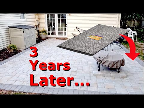 Patio built with Paver Panels 3 years later