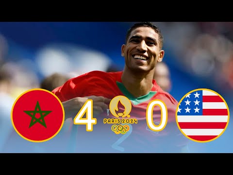 Morocco 🇲🇦 America 🇺🇸 The Atlas Lions 🦁 fly 🕊 high in the skies of Paris | Quarter-finals ■ 1080i