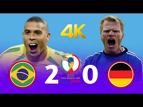 Brazil 🇧🇷 Germany 🇩🇪 The golden boy 🤴 (Ronaldo) leads the Seleção to the 2002 World Cup title (4k)