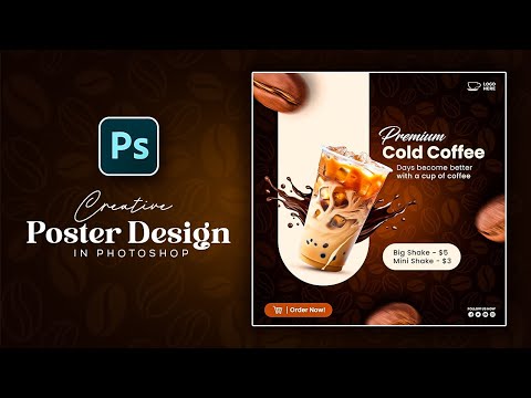Coffee Social Media Post Design in Adobe Photoshop Tutorial | Grey Dot GFX