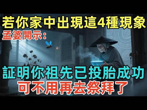 孟婆開示：若你家中出現這4種現象，証明你祖先已投胎成功，可不用再去祭拜了！#佛學 #孟婆 #佛法 #佛教 #修行 #佛陀