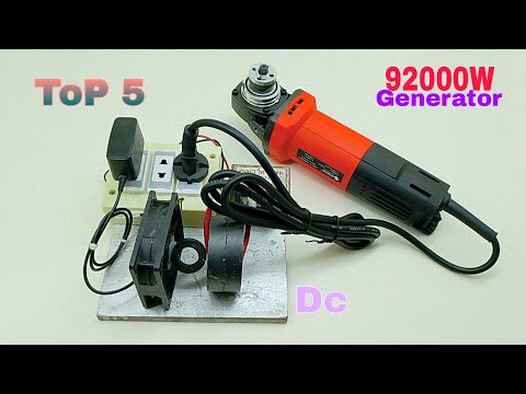 New 220v Top 5 Free Energy Generator 92000W at Home with Coper wire Using Big Magnet