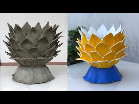 Amazing Idea From An Old Rug / Beautiful And Perfect Cement Planter