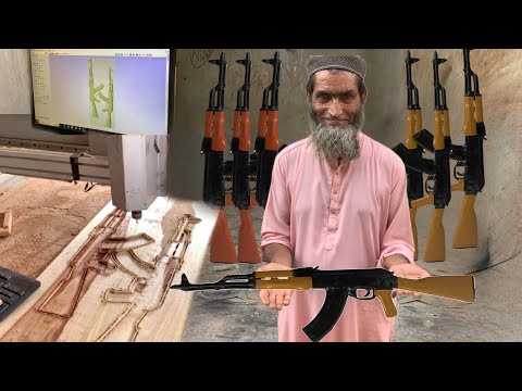 Complete Making Process of Wooden AK47 Gun