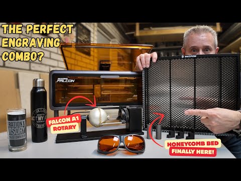 How To Engrave Round Objects | Falcon A1 Rotary + Mecpow Bed