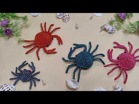 DIY Handmade Macrame Crab 🦀 | Macrame keychain making