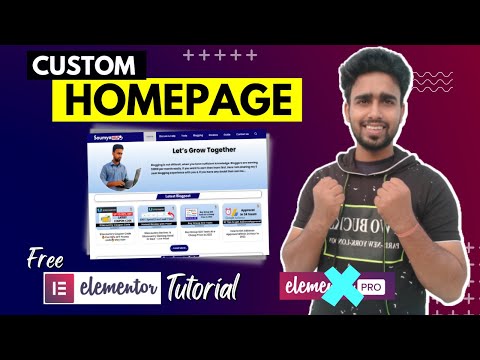 How to Create Custom Homepage on WordPress with Free Elementor Plugin - Complete Guide in Hindi