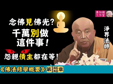 念佛見佛光？千萬別做這件事！怨親債主都在等！| 殊勝境界 | 怨親債主 | 感應神通 | 淨界法師 | 佛法修學概要 246~248