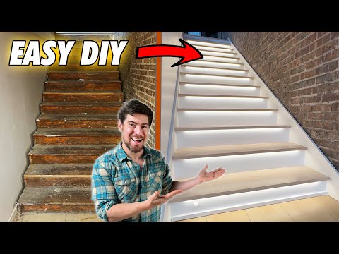 DIY LED Stair Makeover with Motion Sensors