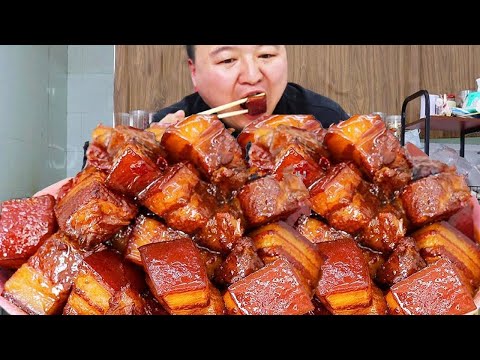 8 pounds of pork belly, Aqiang makes ”braised pork”, every bite is so satisfying!
