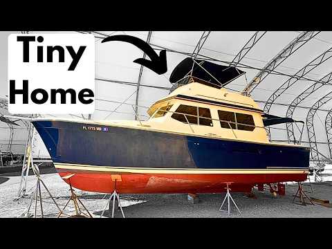 Very Fast Little Livaboard Trawler American Classic 2002 34' Sabreline Flybridge Harbor Yachts