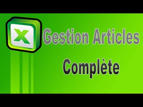 APPLICATION EXCEL CONCEPT - GESTION COMPLETE ARTICLES